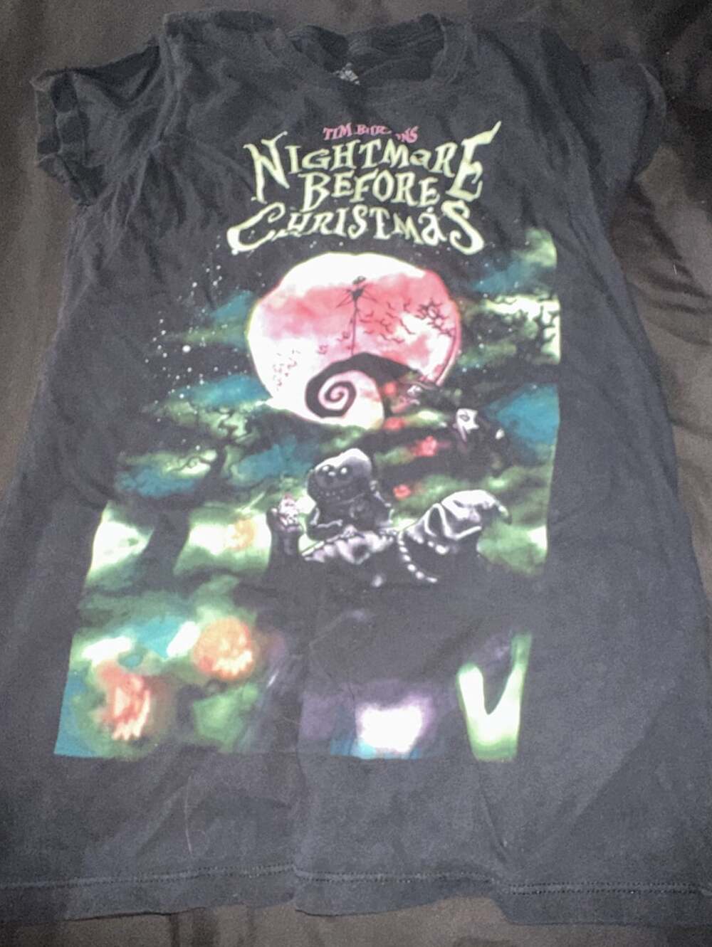 Tim Burton's The Nightmare Before Christmas Jack Skellington Moon Graphic T-Shir